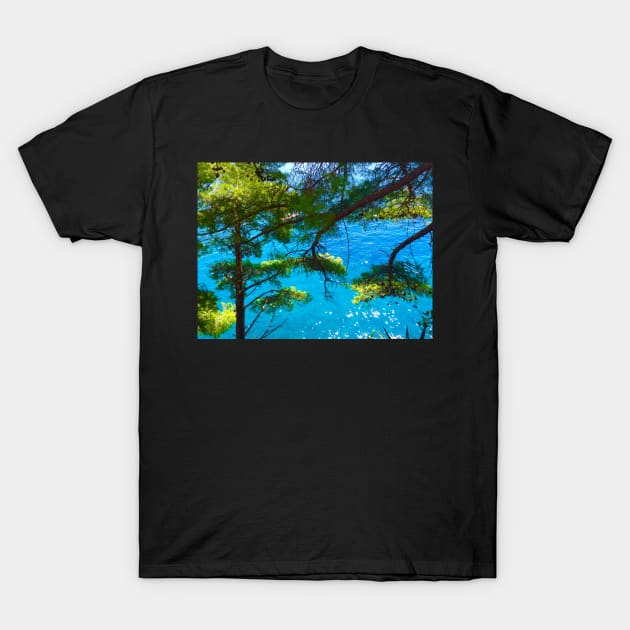 Trees & Ocean T-Shirt by ephotocard